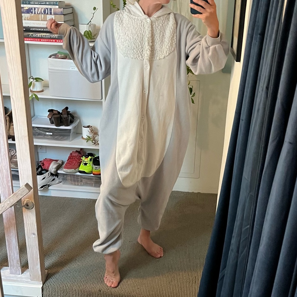 Fleece Wolf Animal Onesie